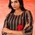 Women Floral Striped Thread Work Cotton Kurta with Trousers