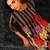 Women Floral Striped Thread Work Cotton Kurta with Trousers