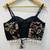 Black designer embroidery and sequence work spaghetti strap blouse
