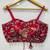 Pink designer embroidery and sequence work spaghetti strap blouse