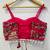 Pink designer embroidery and sequence work spaghetti strap blouse