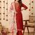 Women Floral Embroidered Thread Work Kurta with Trousers & With Dupatta