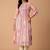 Floral Printed Pleated Cotton A-Line Kurta with Trousers