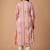 Floral Printed Pleated Cotton A-Line Kurta with Trousers