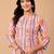 Floral Printed Pleated Cotton A-Line Kurta with Trousers