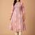 Floral Printed Pleated Cotton A-Line Kurta with Trousers
