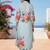 Women Floral Printed Thread Work Linen Kurta with Trousers & With Dupatta