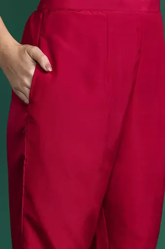 Ethnic Motifs Embroidered Sequinned Kurta With Trousers & Dupatta