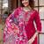 Women Floral Embroidered Thread Work Kurta with Trousers & With Dupatta