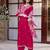 Women Floral Embroidered Thread Work Kurta with Trousers & With Dupatta