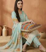 Women Ethnic Motifs Printed Mirror Work Cotton Kurta with Trousers & With Dupatta