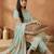 Women Ethnic Motifs Printed Mirror Work Cotton Kurta with Trousers & With Dupatta