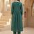 Women Floral Embroidered Empire Thread Work Kurta with Trousers