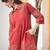 Women Floral Embroidered Thread Work Cotton A-Line Kurta with Palazzos