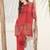 Women Floral Embroidered Thread Work Cotton A-Line Kurta with Palazzos