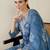 Women Floral Printed Thread Work Linen Kurta with Trousers & With Dupatta