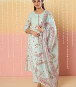 Women Floral Printed Kurta with Trousers & Dupatta