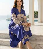 Women Floral Printed Beads and Stones Kurta with Palazzos