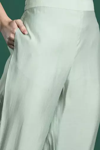 Floral Embroidered Kurta with Trousers & Dupatta