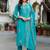 Women Floral Embroidered Thread Work Kurta with Trousers & With Dupatta