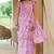 magenta floral printed chiffon saree with unstitched blouse piece