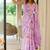 magenta floral printed chiffon saree with unstitched blouse piece
