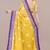 yellow batik printed chiffon saree with unstitched blouse piece