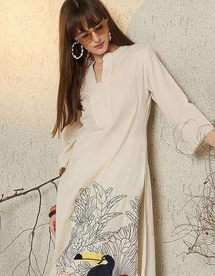 Women Ethnic Motifs Embroidered Cotton Kurta with Palazzo 6