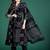 Women Printed Thread Work Cotton Kurta with Trousers & With Dupatta