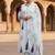 Women Printed Thread Work Cotton Kurta with Trousers & Dupatta