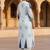 Women Printed Thread Work Cotton Kurta with Trousers & Dupatta