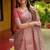 coral floral printed cotton silk saree with unstitched blouse piece