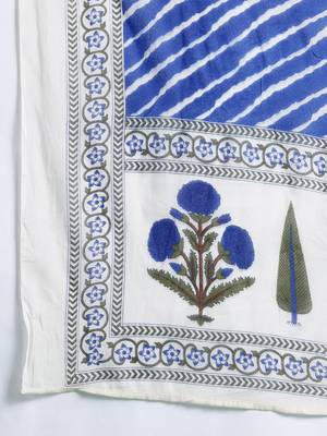 Ethnic Motifs Printed Angrakha Cotton Kurta with Trousers & Dupatta 4