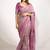 magenta floral printed cotton silk saree with unstitched blouse piece