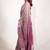 magenta floral printed cotton silk saree with unstitched blouse piece