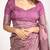 magenta floral printed cotton silk saree with unstitched blouse piece