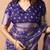 purple floral printed cotton silk saree with unstitched blouse piece
