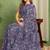 purple floral printed chiffon saree with unstitched blouse piece