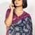 blue madhubani ethnic printed viscose cotton saree with unstitched blouse piece