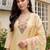 Women Floral Printed Thread Work Linen Kurta with Trousers & With Dupatta