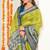 yellow madhubani ethnic printed cotton silk saree with unstitched blouse piece