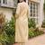 Women Floral Printed Thread Work Linen Kurta with Trousers & With Dupatta