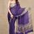purple abstrect print chiffon saree with unstitched blouse piece