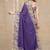 purple abstrect print chiffon saree with unstitched blouse piece