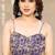purple abstrect print chiffon saree with unstitched blouse piece
