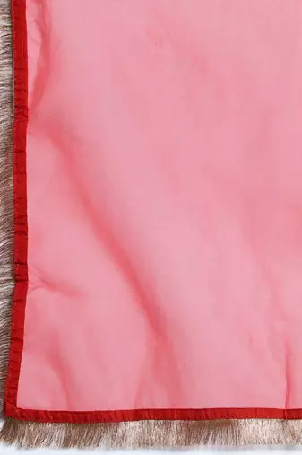 Embroidered Chanderi Silk Kurta With Trousers & Dupatta