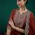 Women Ethnic Motifs Embroidered Liva Kurta with Trousers & With Dupatta