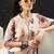 Women Floral Printed Pleated Cotton Kurti with Trousers