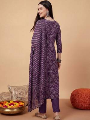 Women Ethnic Motifs Printed Thread Work Cotton Kurta with Trousers & With Dupatta 6