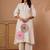 Women Floral Embroidered Thread Work Kurta with Trousers